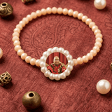 Spiritual baby pink Guruji Beaded Bracelet