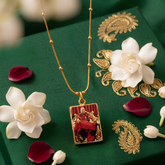 Guruji Divine Photo Pendant with Beaded Chain