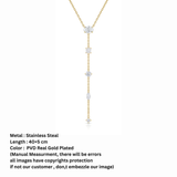 Multi-Cut Gemstone Y-Drop Lariat Necklace