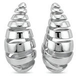 Spiral Silver Plated Teardrops