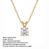 Timeless Round Zirconia Pendant Necklace