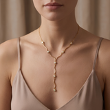 Elegance Wave Cubic Zirconia Y-Pendant