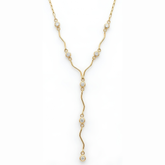 Elegance Wave Cubic Zirconia Y-Pendant