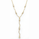 Elegance Wave Cubic Zirconia Y-Pendant