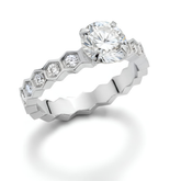 silver plated glass ring