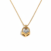 "Eternal Glow" Oval Crystal Solitaire Necklace
