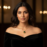 "Emerald Queen" Hexagonal Solitaire Pendant