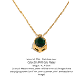 "Emerald Queen" Hexagonal Solitaire Pendant