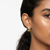 "Golden Orchard" Crystal Cherry Drop Earrings