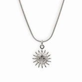 Radiant Celestial Sun Silver Pendant