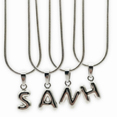 18k platinum alphabets