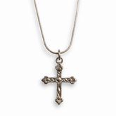 Ornate Cross Silver Pendant