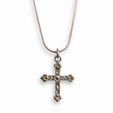 Ornate Cross Silver Pendant