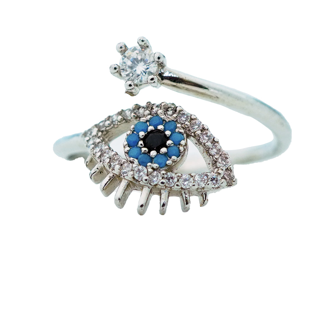evil eye adjustable ring