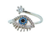 evil eye adjustable ring