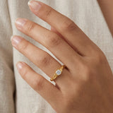 Molten Lava Bezel Solitaire Ring