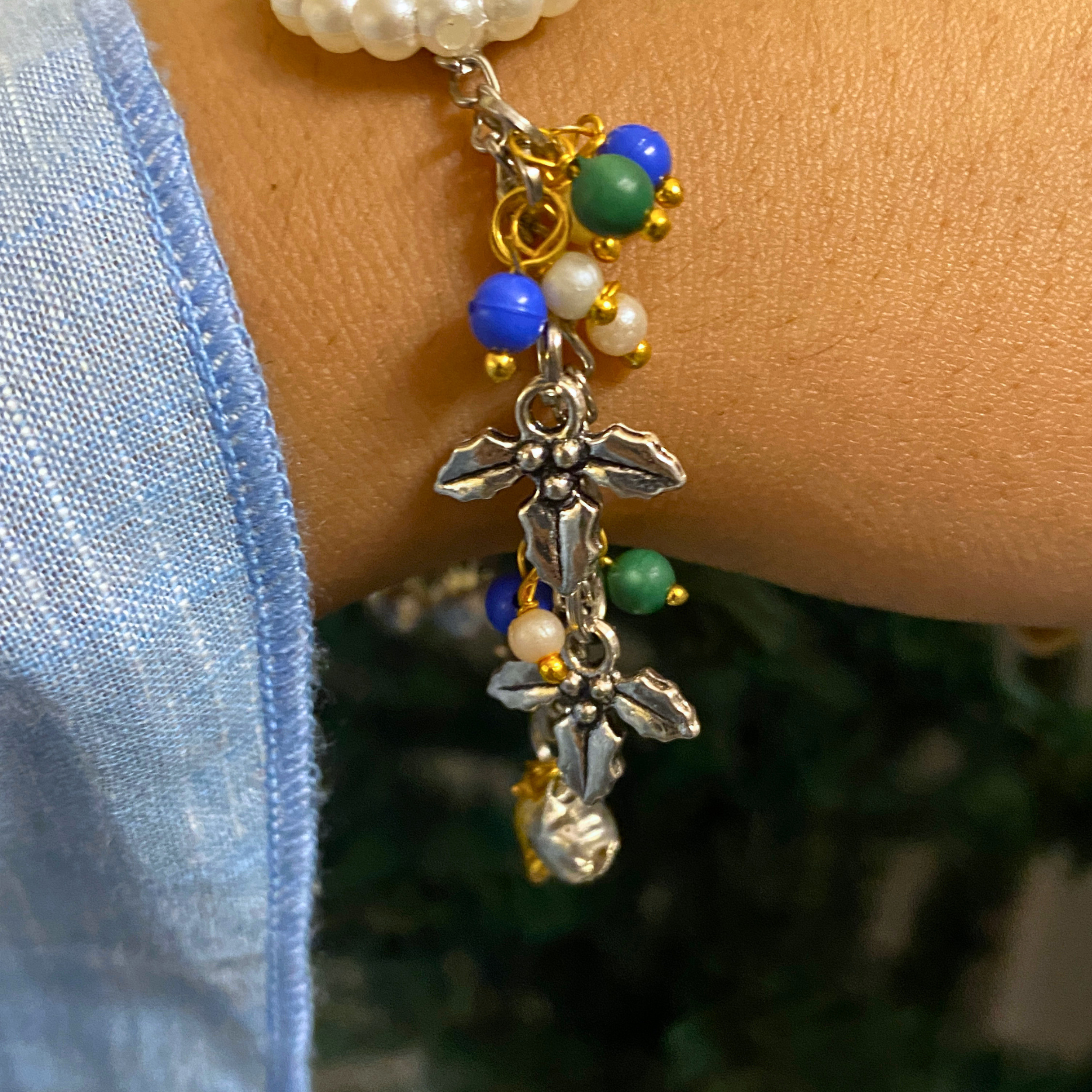 Divine Blossom Silver Charm Bracelet