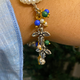 Divine Blossom Silver Charm Bracelet