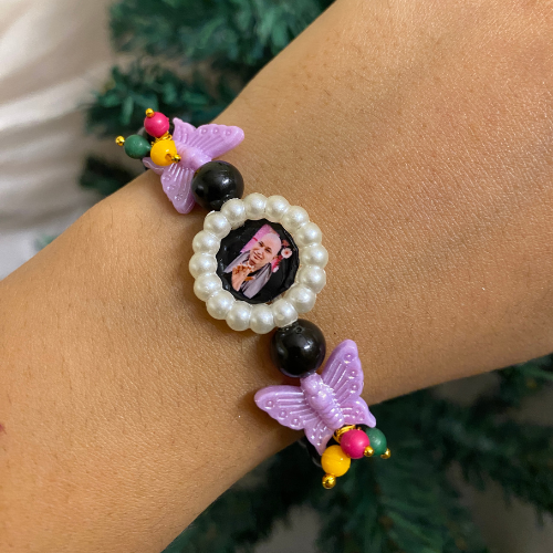 Divine Aura Onyx & Butterfly Spiritual Bracelet