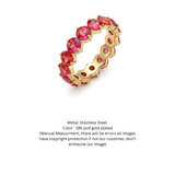 18K Gold Ruby Eternity Band Ring