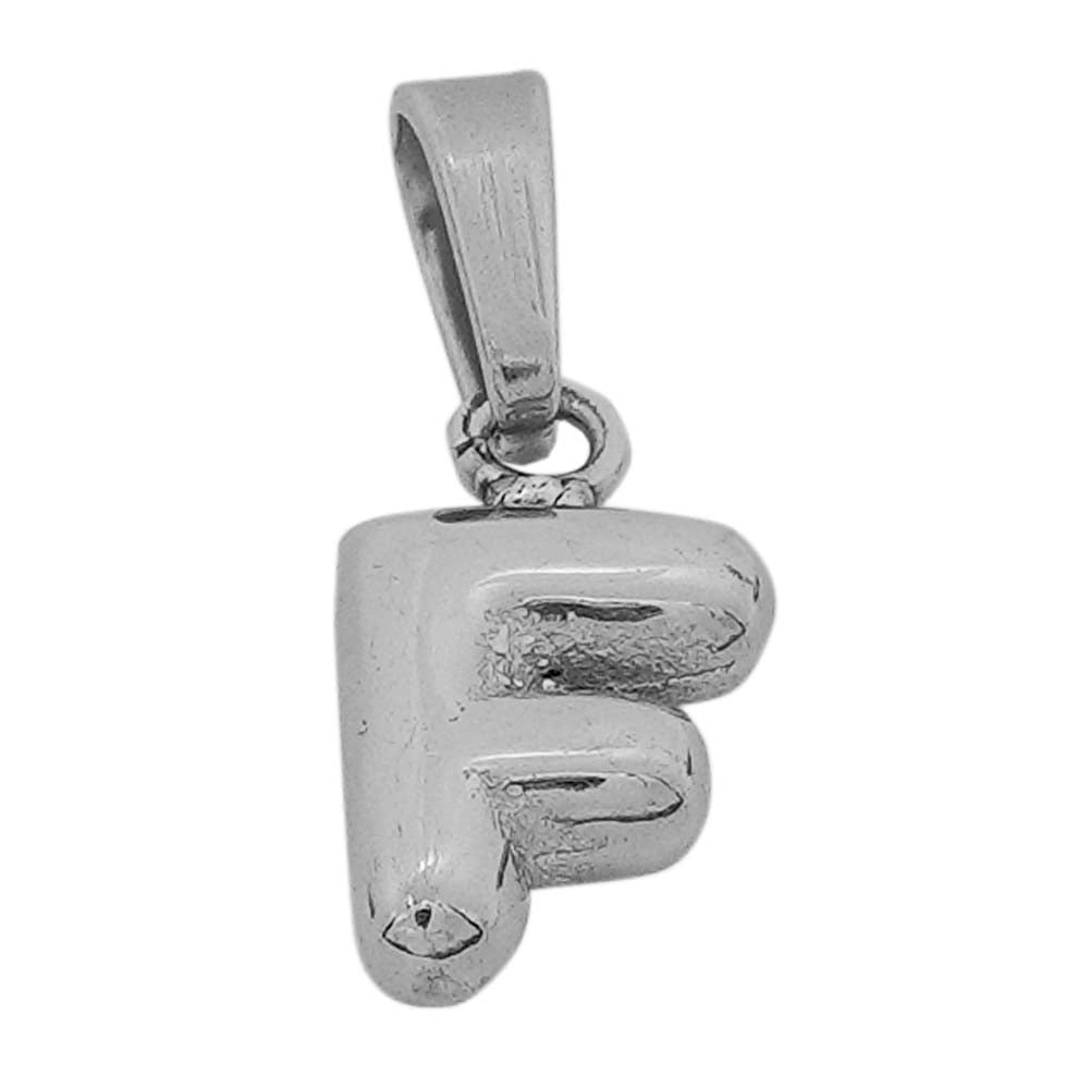 18k platinum alphabets - F image