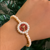 Spiritual baby pink Guruji Beaded Bracelet