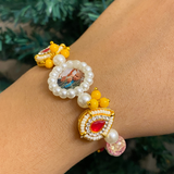 Sacred Radiance Pearl & Kundan Spiritual Bracelet