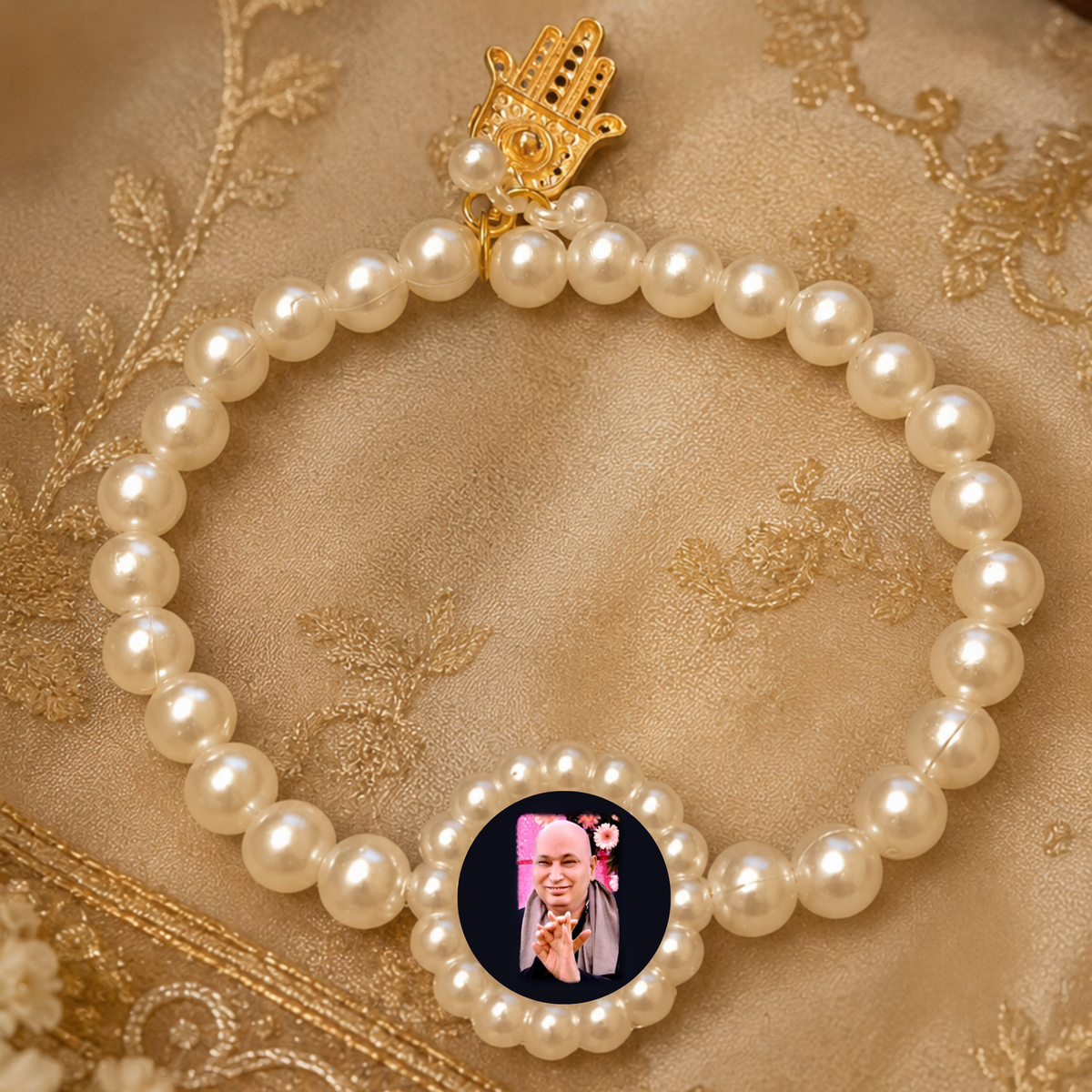 Pearl Blessing Bracelet with evil eye Charm