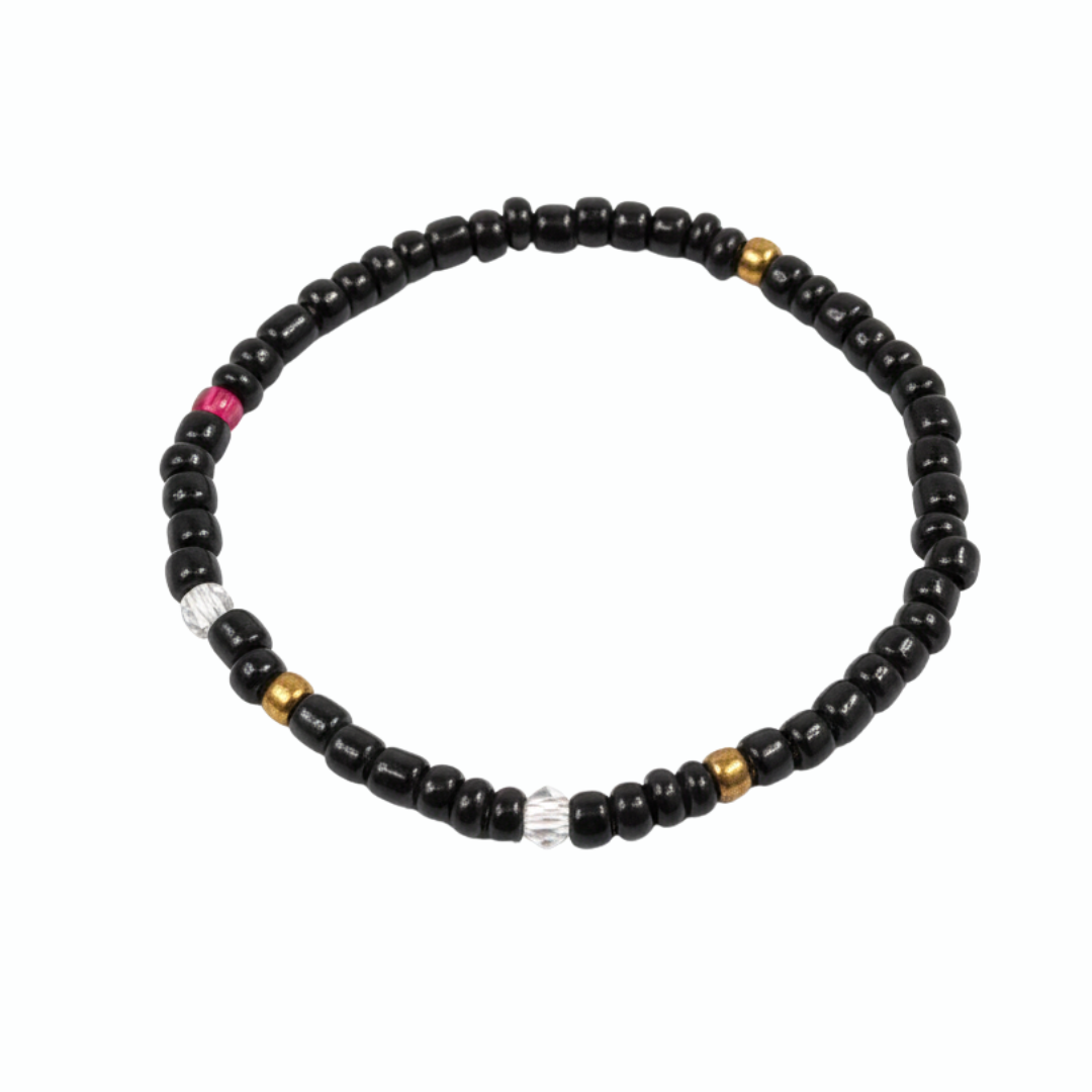 black bead bracelet