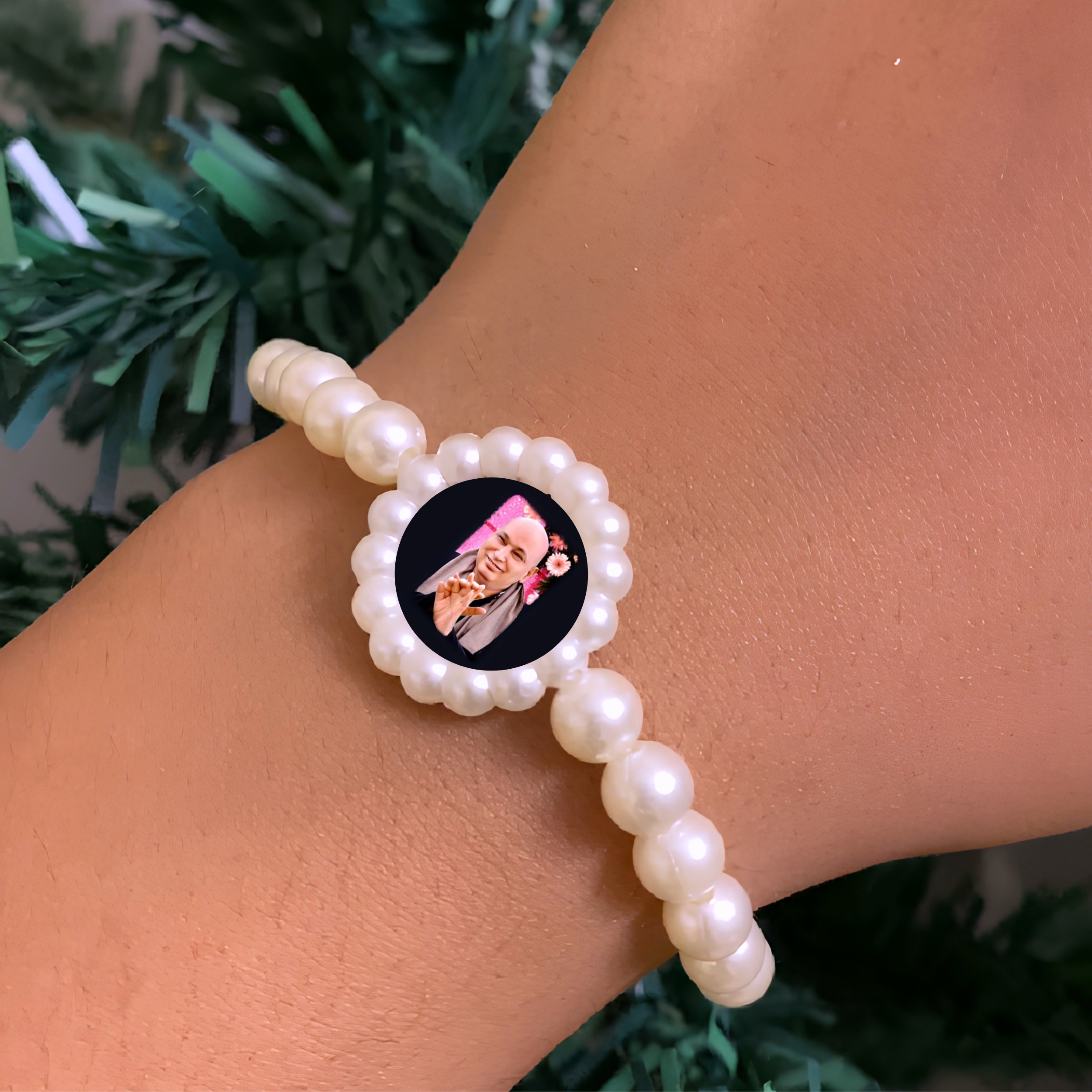 Pearl Blessing Bracelet with evil eye Charm