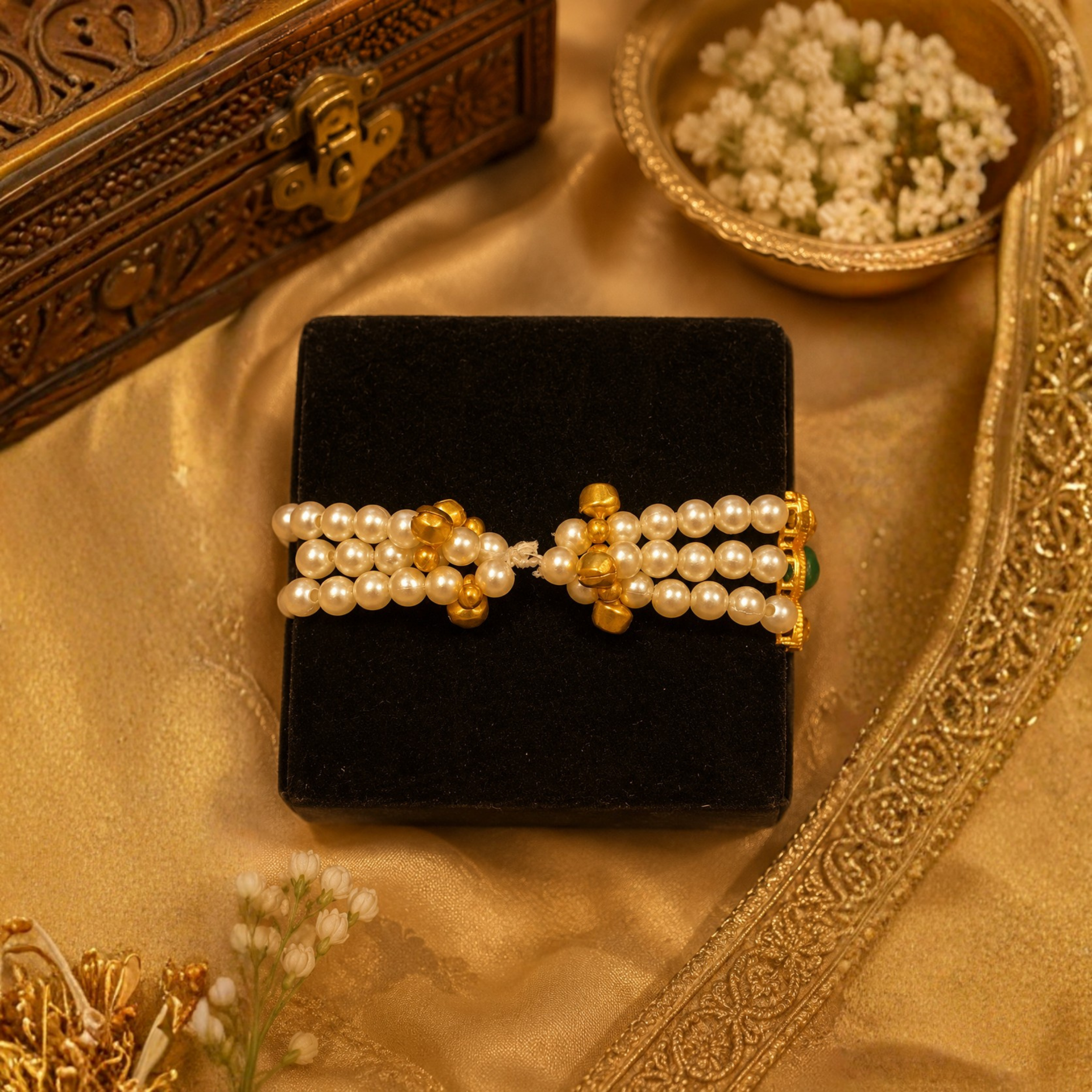 Guruji Blessings Pearl Bracelet – Divine Protection & Grace