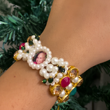 Guruji Blessings Pearl Bracelet – Divine Protection & Grace