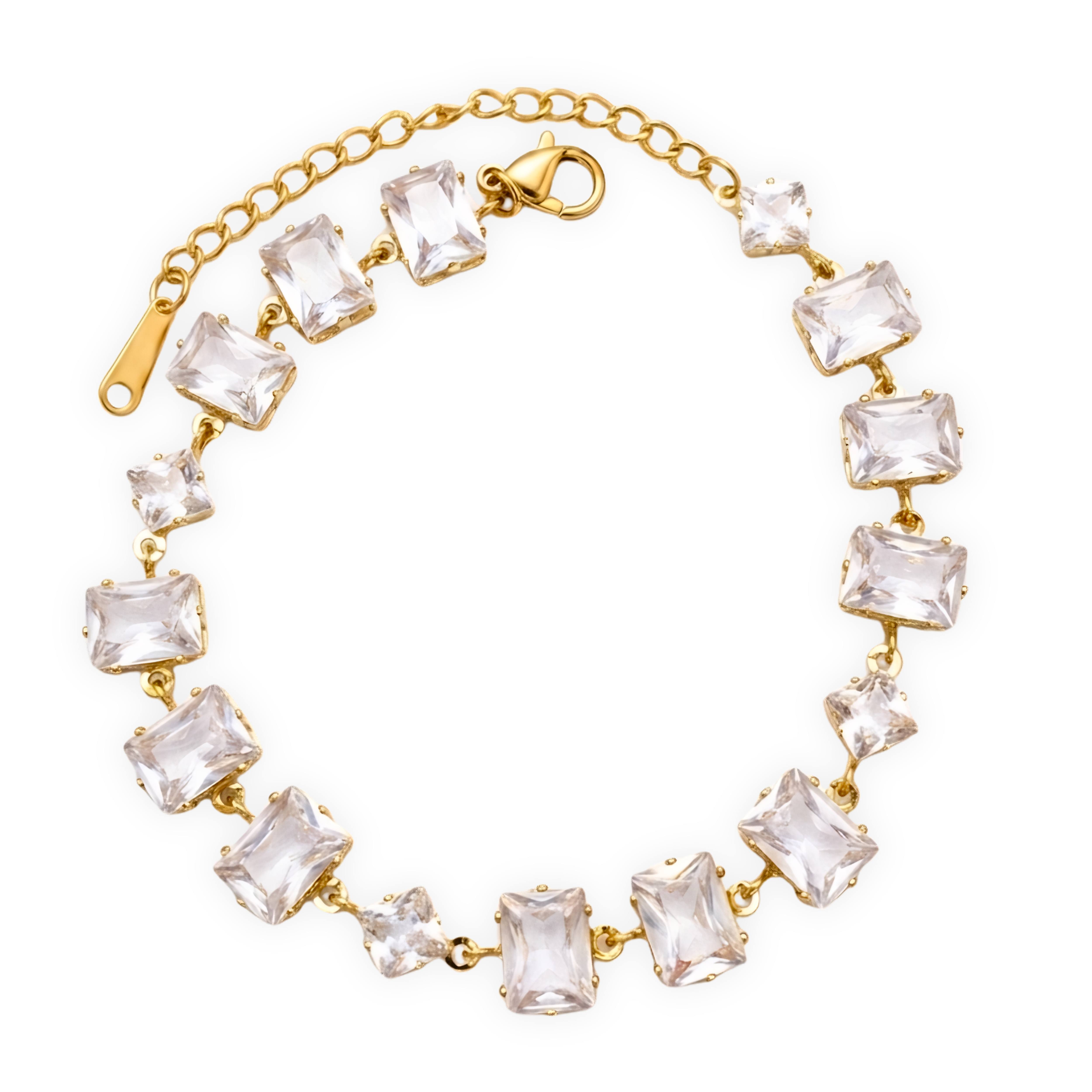 Luminous Emerald-Cut Tennis Bracelet
