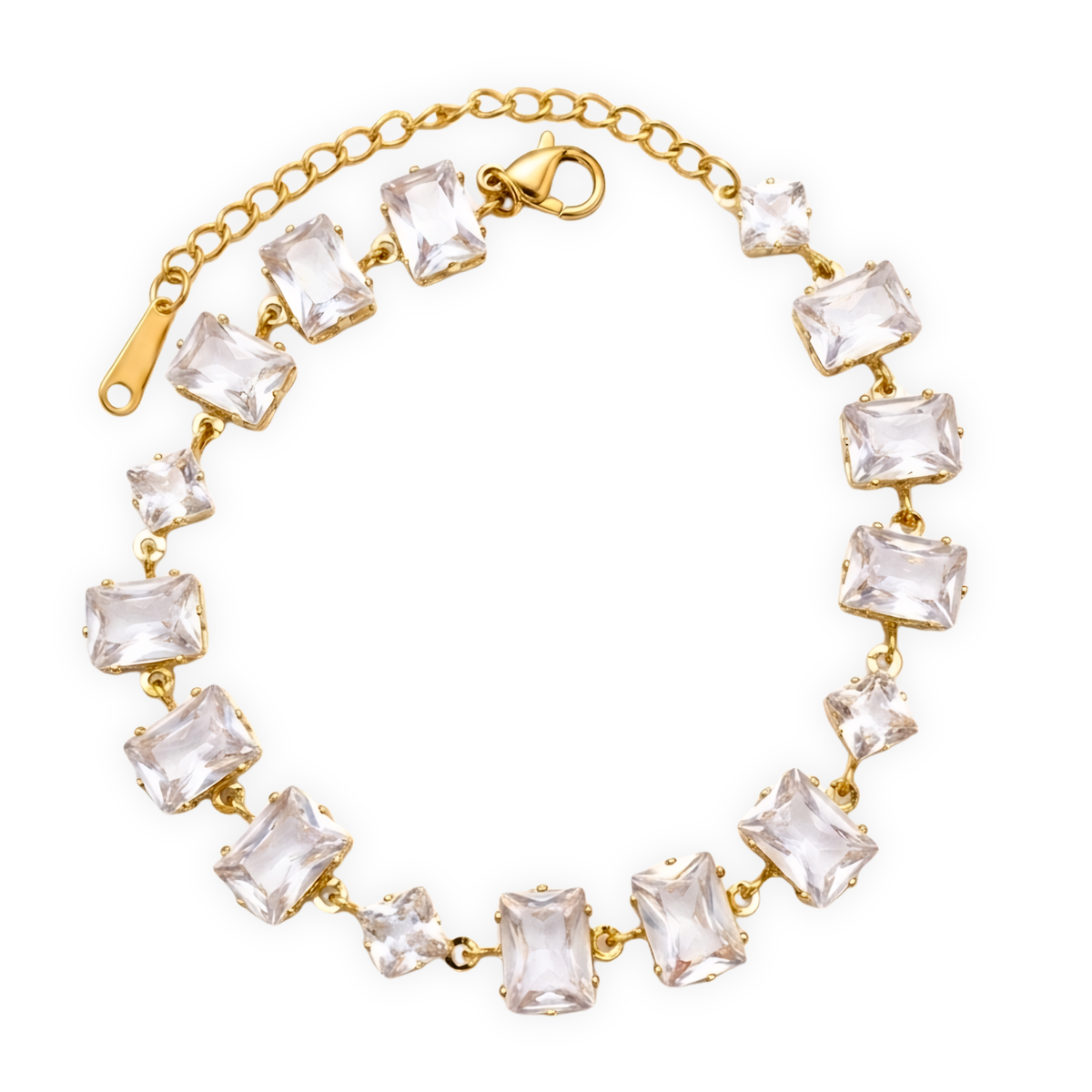 Luminous Emerald-Cut Tennis Bracelet