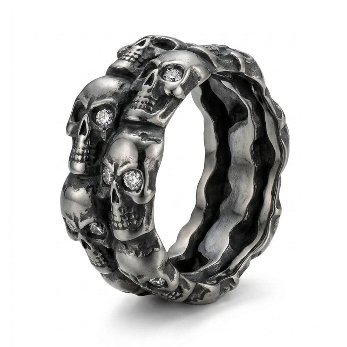 Shadow Legion: Dual-Row Skull Band