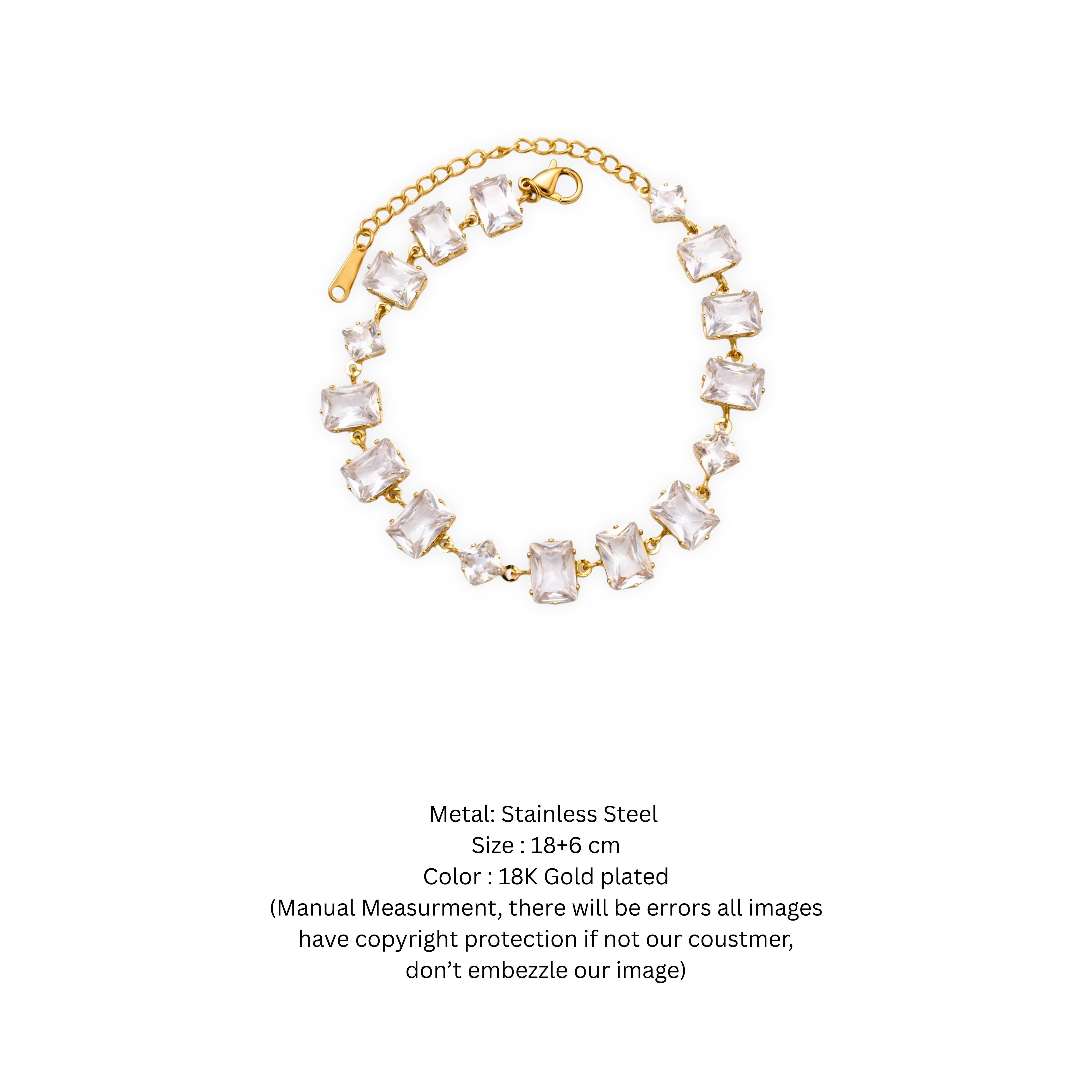 Luminous Emerald-Cut Tennis Bracelet
