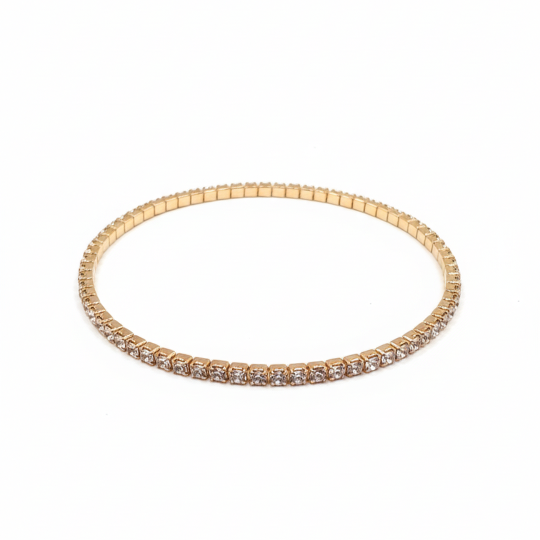 Classic Gold-Tone Cubic Zirconia Tennis Bracelet