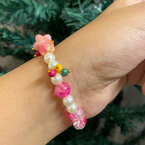 Divine Blossom Pearl & Floral Spiritual Bracelet