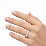 Teardrop Crystal Gold Statement Ring