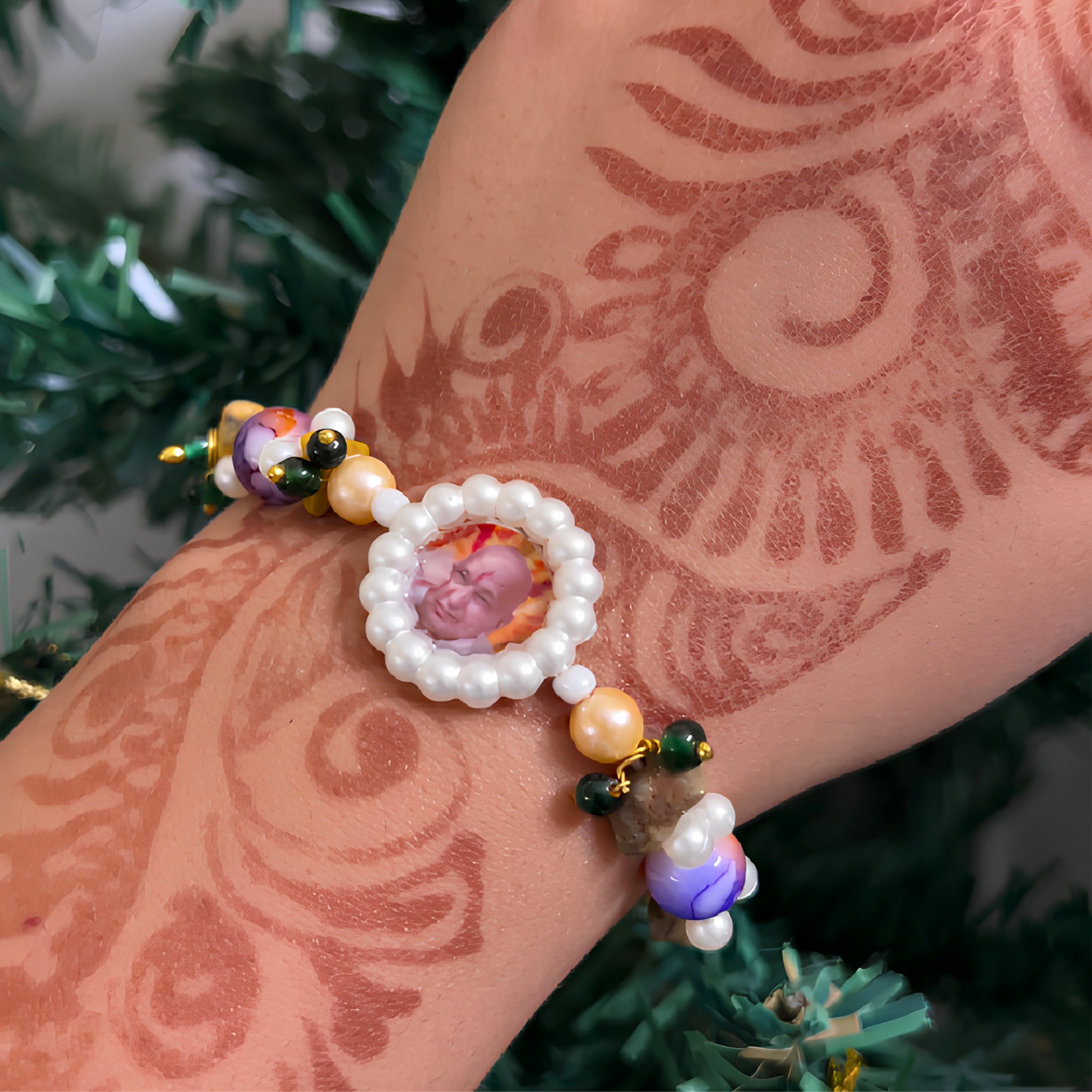 Divine Grace Beaded Spiritual Bracelet – Pearl & Multi-Stone Sacred Charm