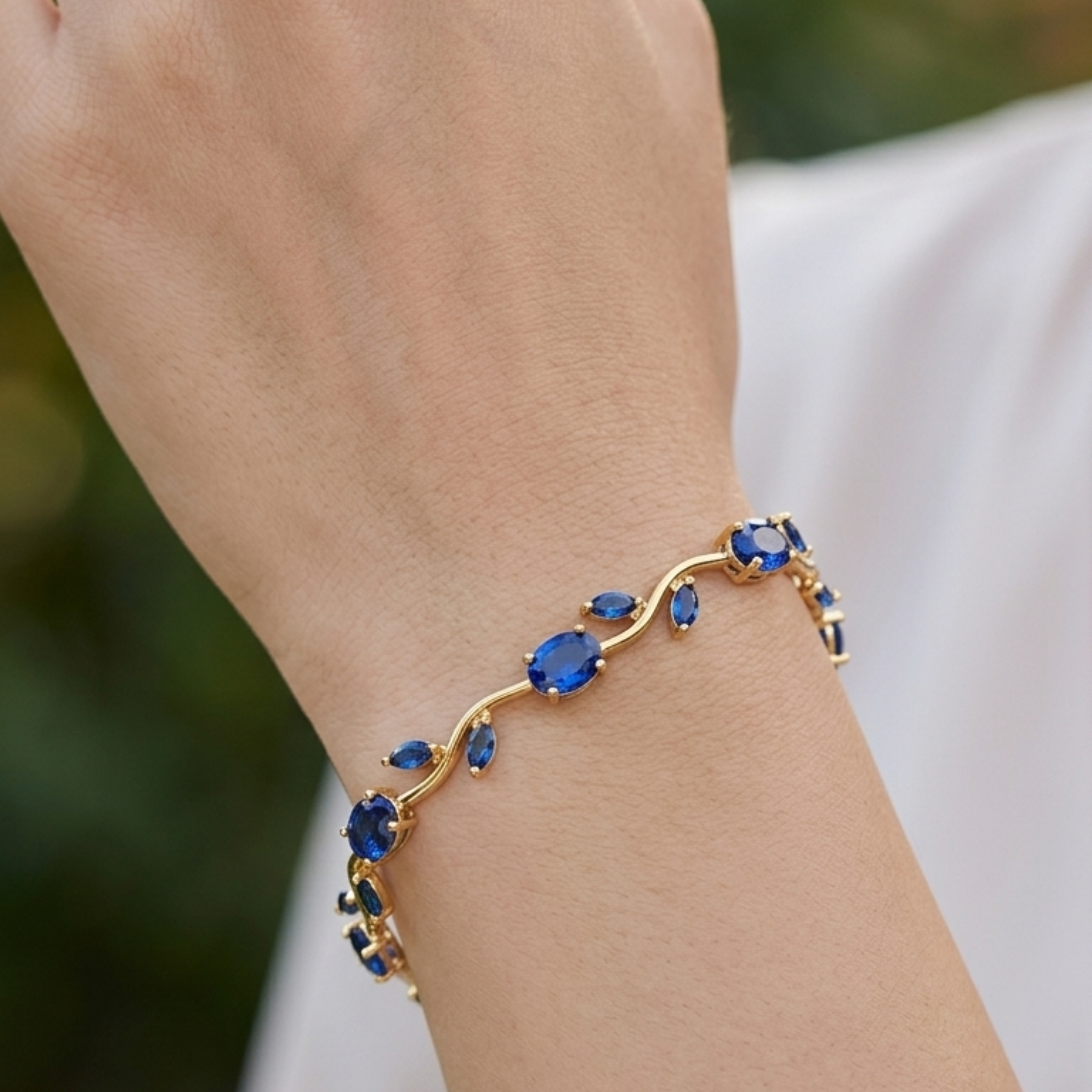Sapphire Vine Serenity Bracelet