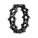 Oxidized Interlocking Weave Band Ring