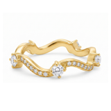 Radiant V-Shaped Diamond Contour Ring