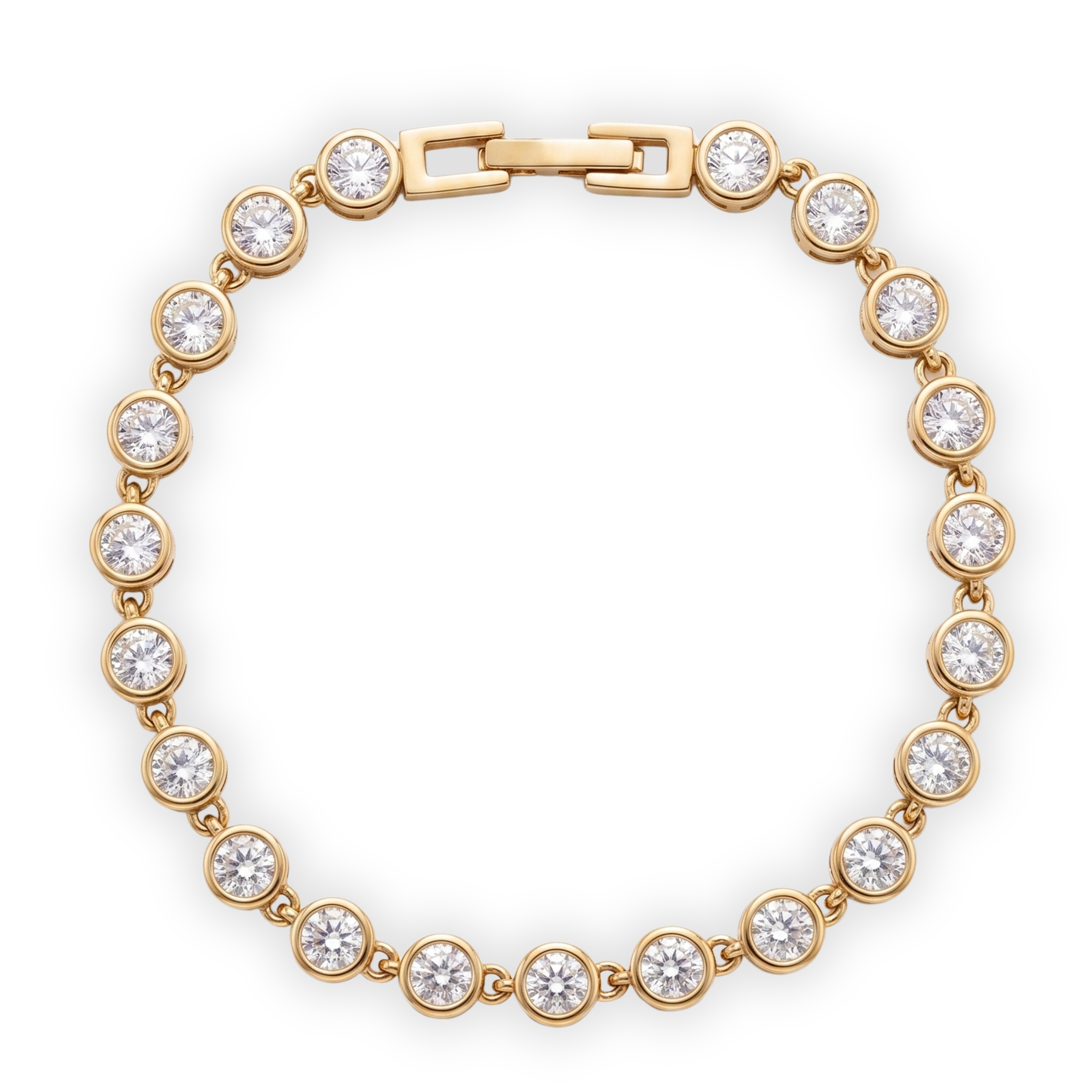 Elegance Unleashed: The Classic Bezel-Set Tennis Bracelet