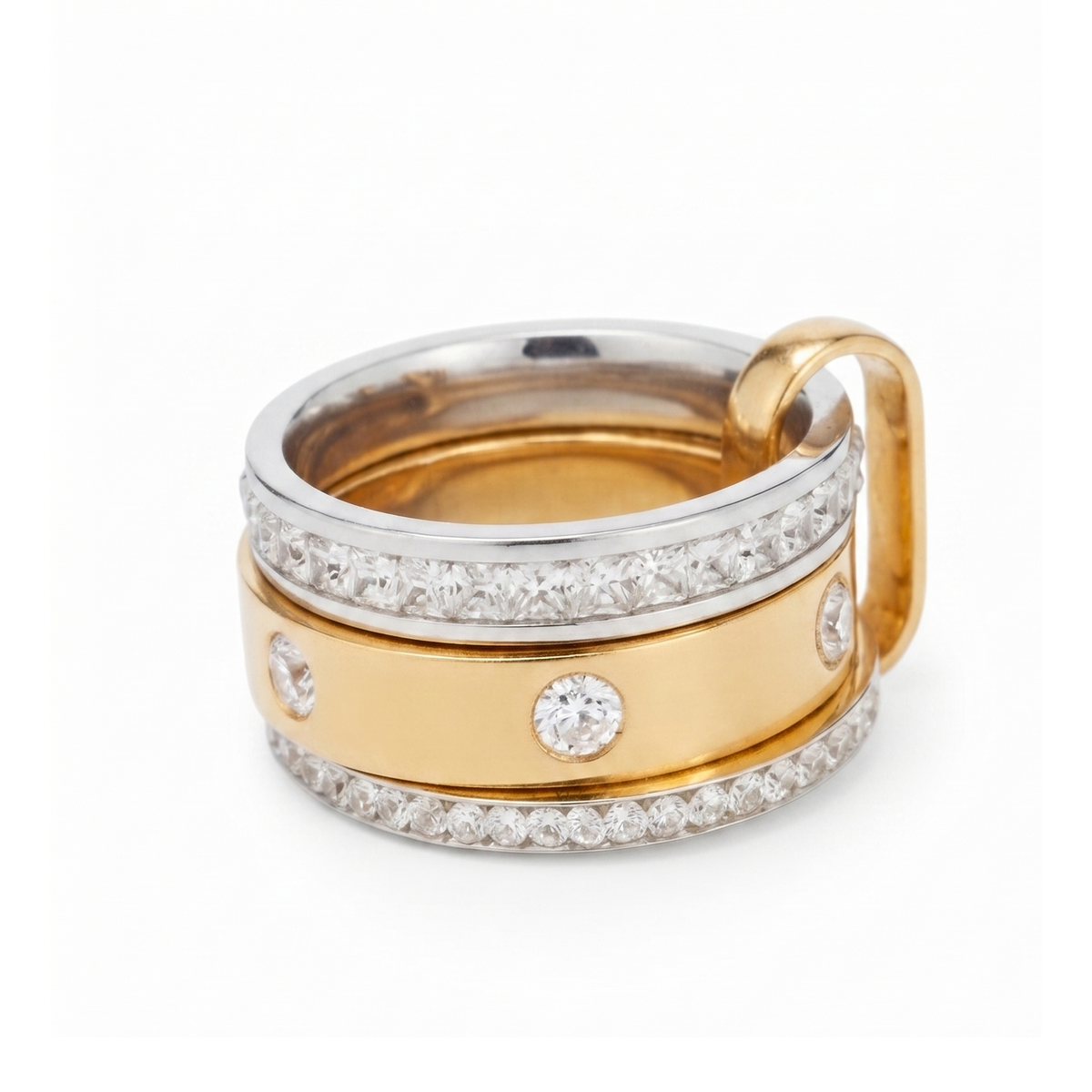 Exquisite Multi-Band Diamond Ring