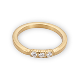 Radiant Three-Stone Gold Ring