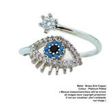 evil eye adjustable ring