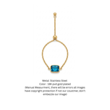 Gilded Ocean Rectangle Ring - London Blue Topaz and 18K Gold