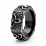 Hammered Sterling Silver Celtic Trinity Ring