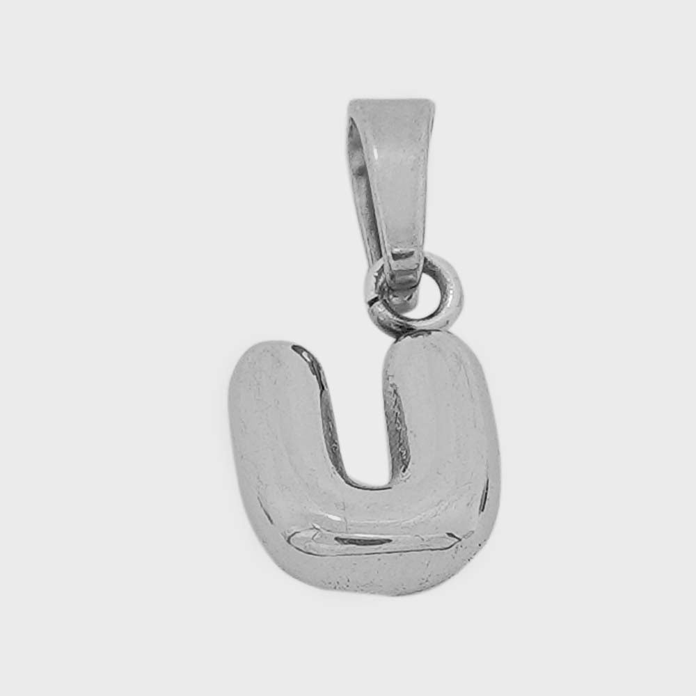 18k platinum alphabets - U image